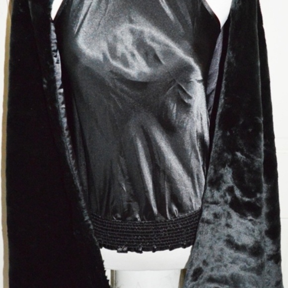 SCARF WRAP ULTRA LONG FAUX FUR VERY SOFT BLACK 8'4'' LONG x 24'' WIDE - Picture 5 of 8